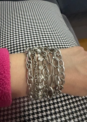 Gri Yılan Desenli Kadın Zincirli El Aksesuarı - Görsel 5