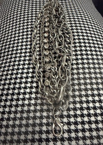 Gri Yılan Desenli Kadın Zincirli El Aksesuarı - Görsel 4