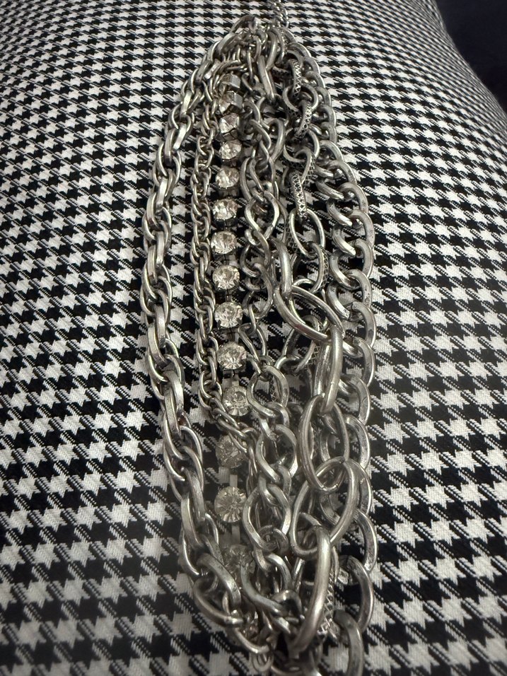 Gri Yılan Desenli Kadın Zincirli El Aksesuarı - Görsel 3