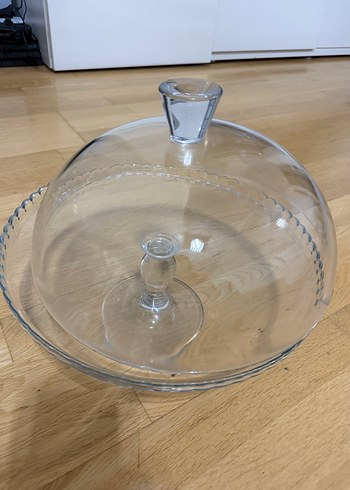 Şeffaf Cam Kek Standı ve Kapağı büyük boy - Görsel 2