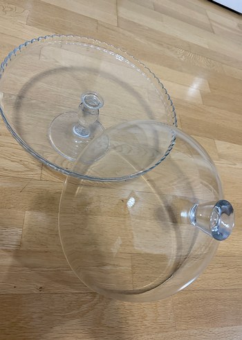 Şeffaf Cam Kek Standı ve Kapağı büyük boy - Görsel 4