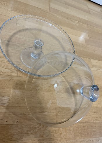 Şeffaf Cam Kek Standı ve Kapağı büyük boy - Görsel 3