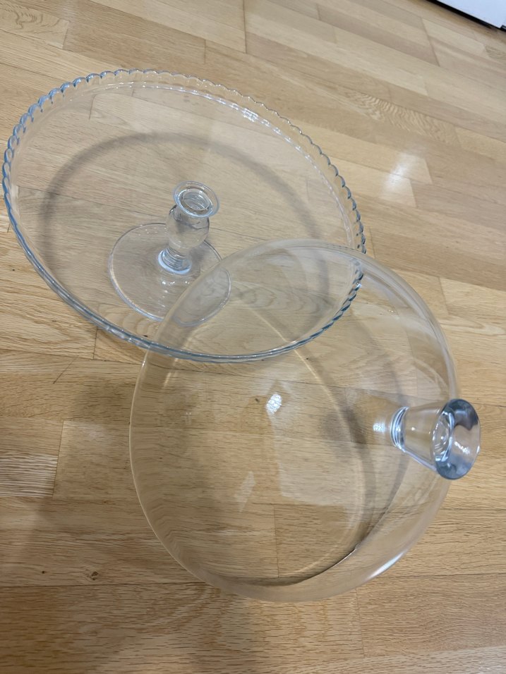 Şeffaf Cam Kek Standı ve Kapağı büyük boy - Görsel 3