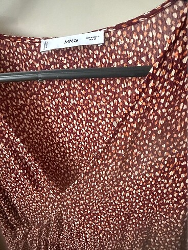 m Beden bordo Renk Mango elbise