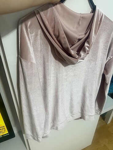 s Beden pembe Renk Kadife Sweatshirt