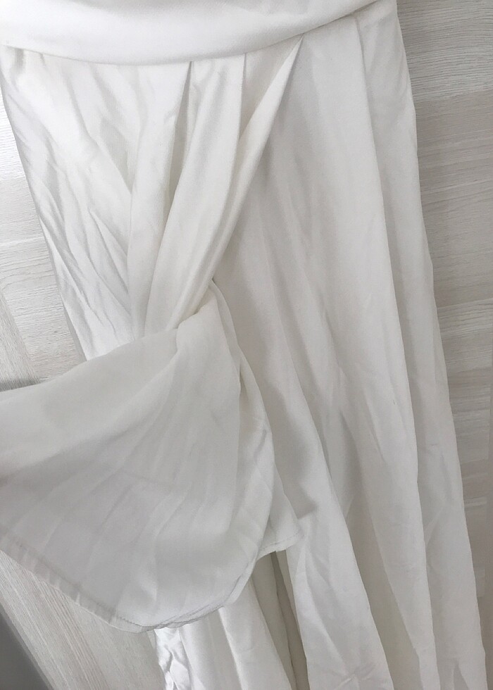 saten elbise beyaz - Görsel 2