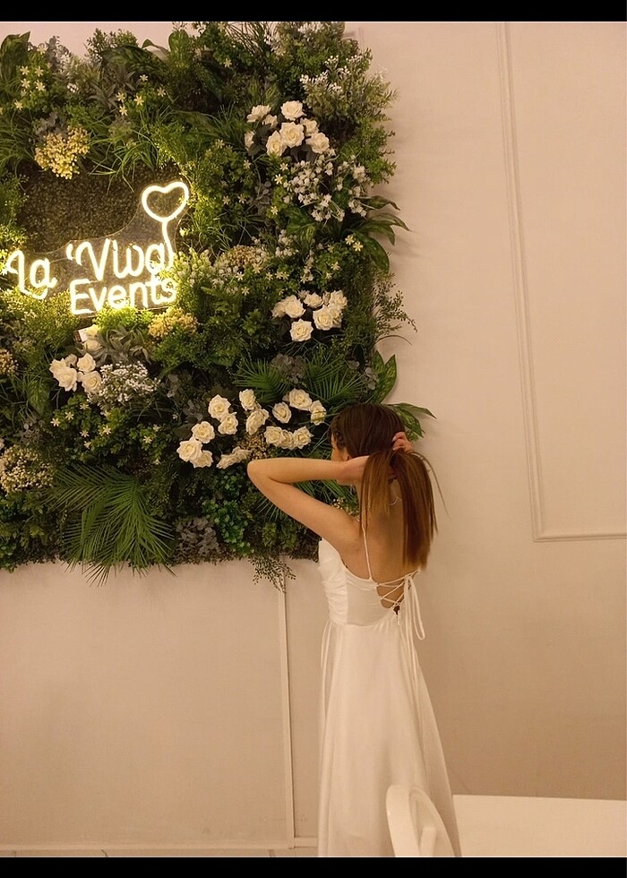 saten elbise beyaz - Görsel 4