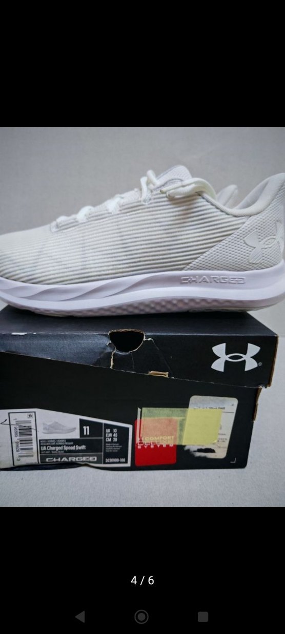 Beyaz Under Armour Erkek Koşu ve Antrenman Ayakkabısı - Görsel 4