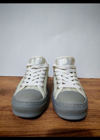 Dior Dior Gri Beyaz Platform Spor Ayakkabı