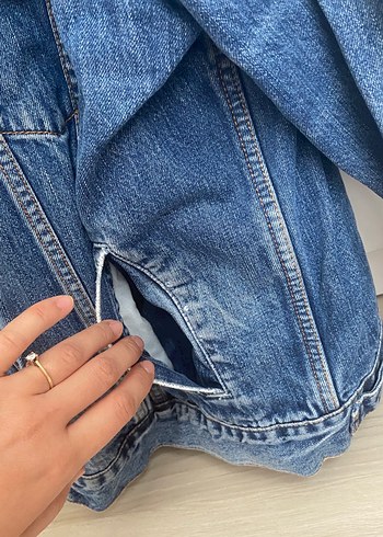 xxl Beden mavi Renk Düğmeli Mavi Denim Kadın Ceket