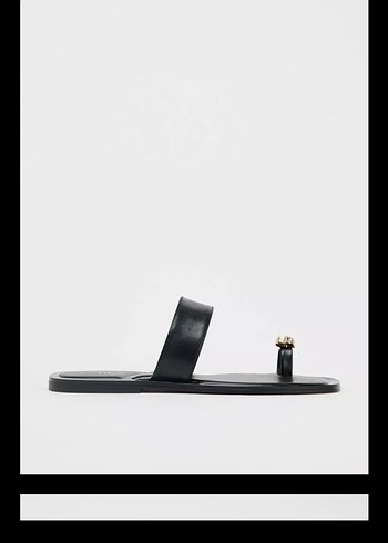Zara Zara Siyah Minimalist Kadın Terlik