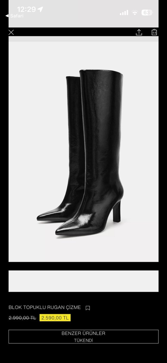 Tokalı Siyah Deri Dizüstü Stiletto Çizme - Görsel 2