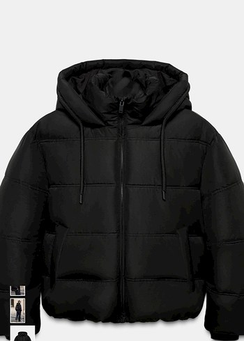 Siyah Salaş Yüksek Yakalı Kadın Ceket - Görsel 2