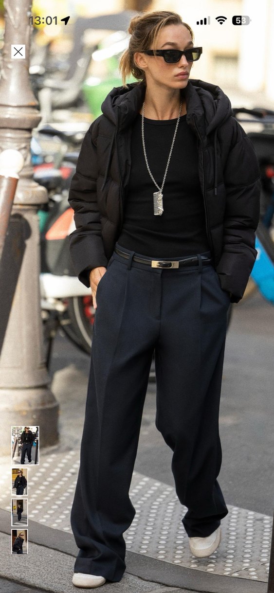 Siyah Salaş Yüksek Yakalı Kadın Ceket - Görsel 4