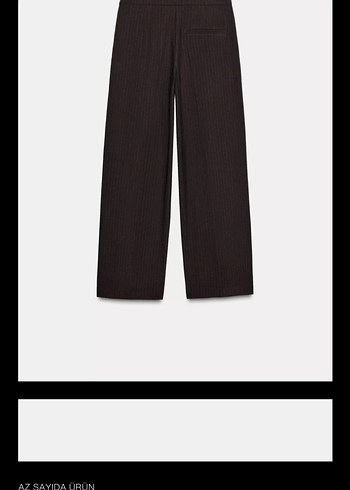 Kadın Kahverengi Keten Pilili Bol Kesim Pantolon - Görsel 2