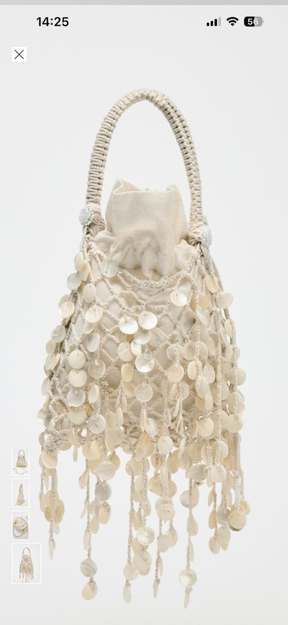 Dantel Detaylı Bohem Beyaz Kadın Çanta - Görsel 2