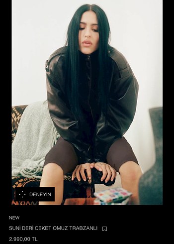 Kahverengi Kemerli Deri Kadın Ceket - Görsel 3