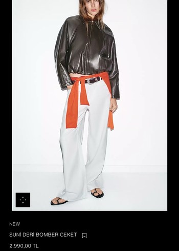 Kahverengi Deri Kadın Ceket - Görsel 3