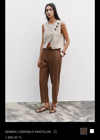 Zara Kadın Kemerli Pantolon
