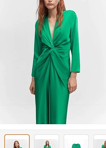 xs Beden yeşil Renk Mango kadın elbise #mango 