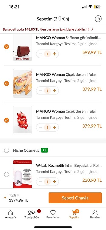 Mango kadın fular