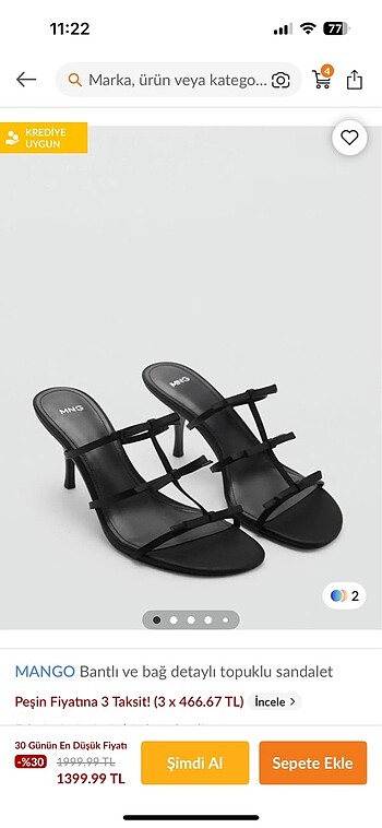 Mango kadın topuklu sandalet