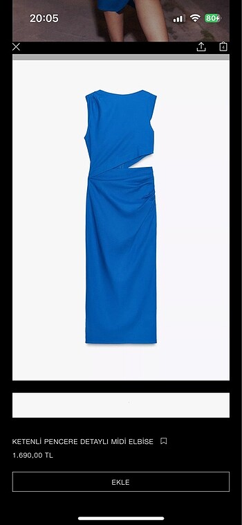 Zara Zara keten midi elbise