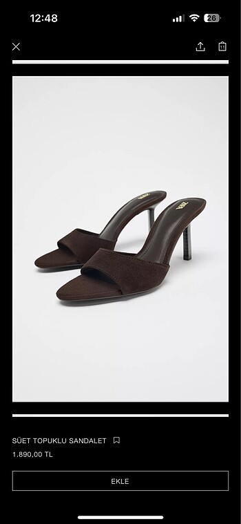 Zara kadın topuklu sandalet