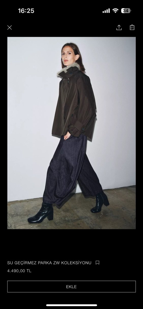 Kadın Kahverengi Midi Yağmurluk Yüksek Yakalı - Görsel 2