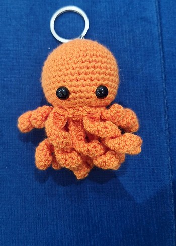 Amigurumi örgü ahtapot anahtarlık