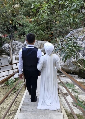m Beden beyaz Renk Nikah elbisesi 
