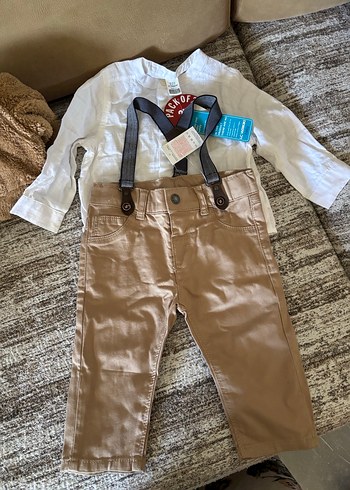 LC Waikiki Erkek Bebek Pamuklu Uzun Kollu Gömlek ve Pantolon