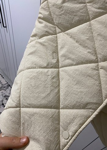 Beyaz Kadın Midi Kışlık Ceket - Görsel 4