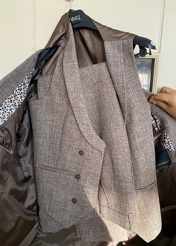 Kahverengi Modern Klasik Erkek Takım Elbise - Görsel 2