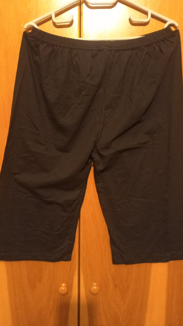 Siyah Kadın Midi Penye Şort - Görsel 2