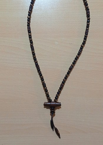 Etnik ahşap kolye - Görsel 2