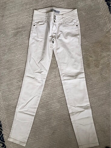 Zathan Jeans Beyaz pantolon