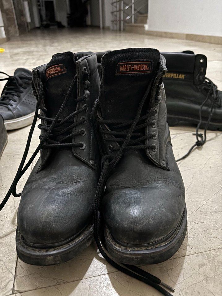 Siyah Deri Erkek Botu - Görsel 3