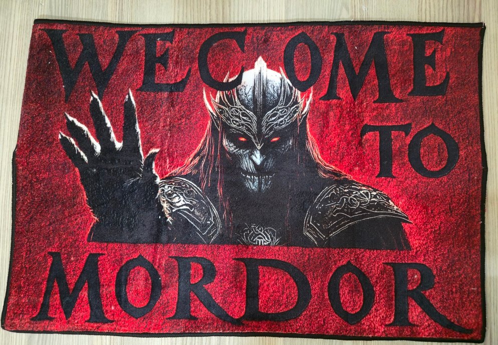 Kırmızı Baskılı Banyo Paspası MORDOR - Görsel 3