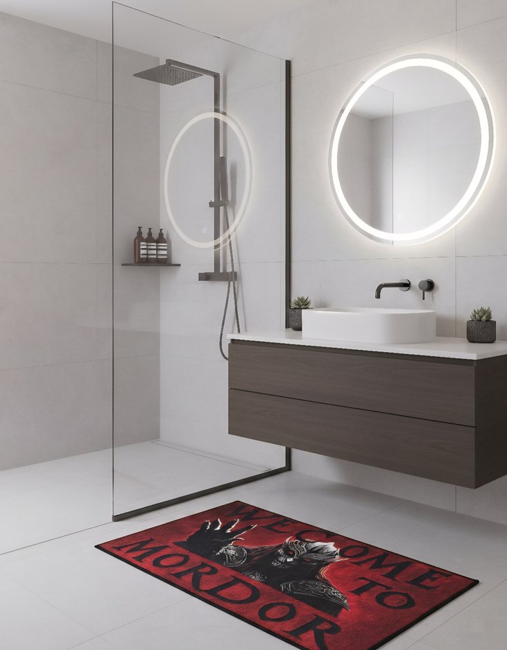 Kırmızı Baskılı Banyo Paspası MORDOR - Görsel 2