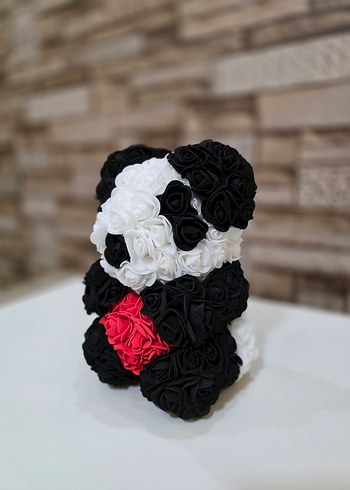 Sevgililer Gününe Özel Renkli Gül Detaylı Peluş Ayıcık - Görsel 2