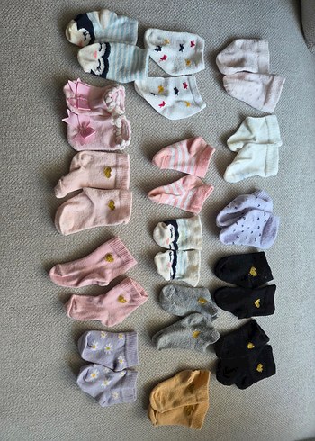 Kız bebek Pastel Renkli Örgü Çorap Seti - Görsel 3