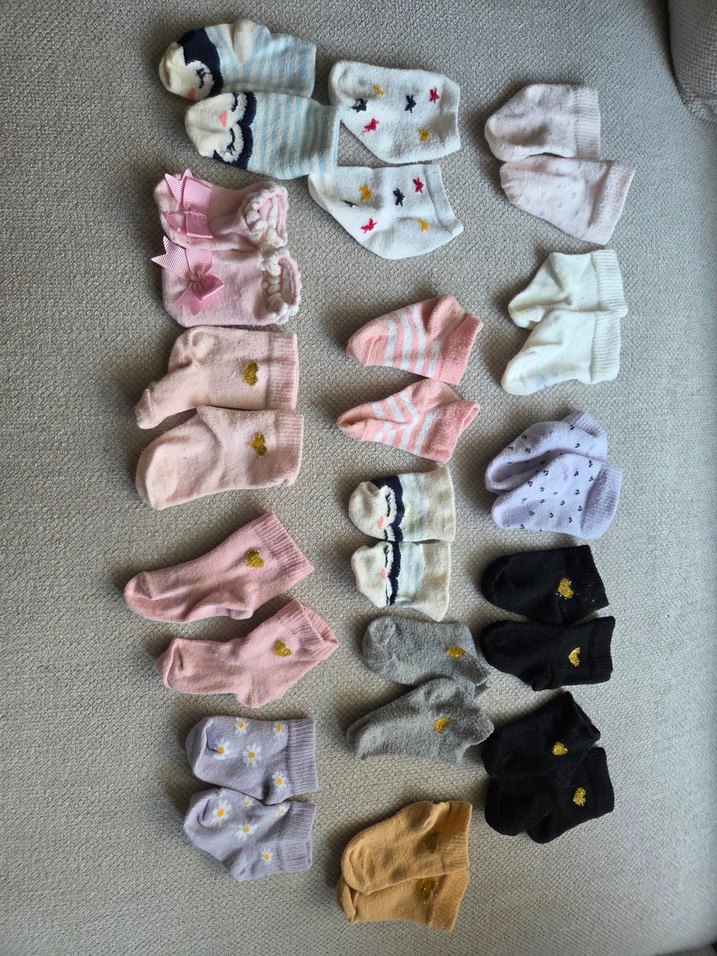 Kız bebek Pastel Renkli Örgü Çorap Seti - Görsel 3