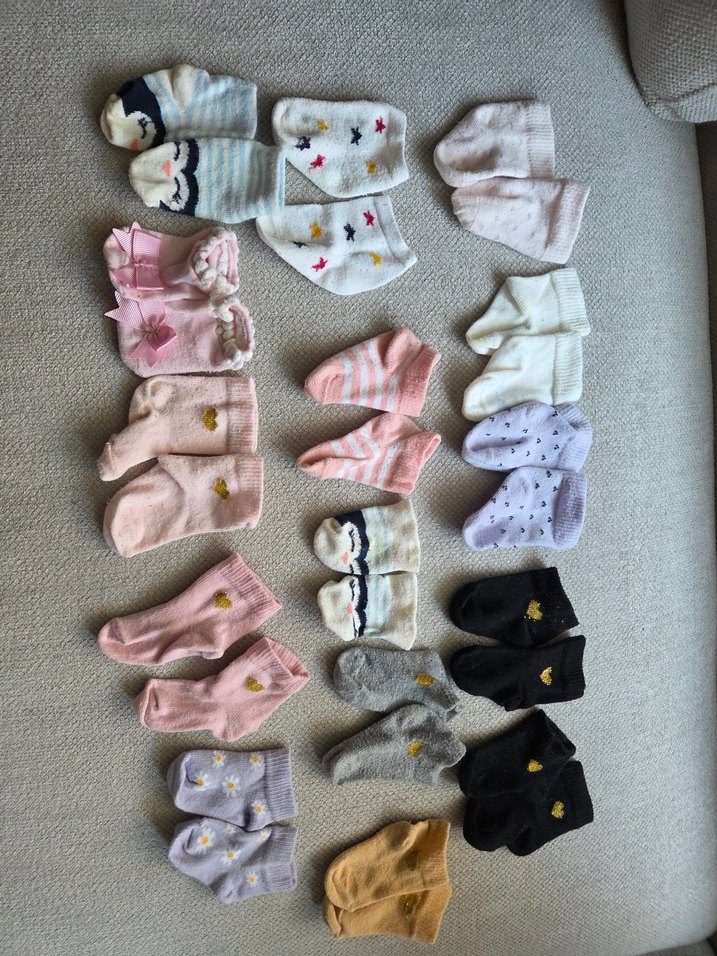 Kız bebek Pastel Renkli Örgü Çorap Seti - Görsel 2