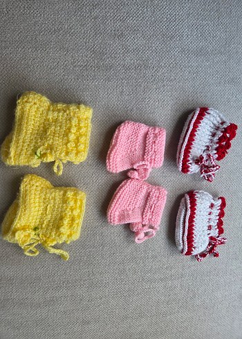 Kız Bebek Örgü Botlar Seti - Görsel 4