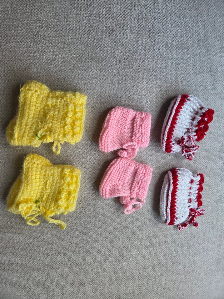 Kız Bebek Örgü Botlar Seti - Görsel 4