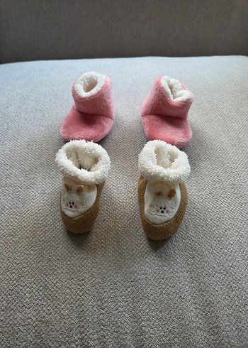 Kız Bebek Pembe Örgü Sıcak Panduf - Görsel 3