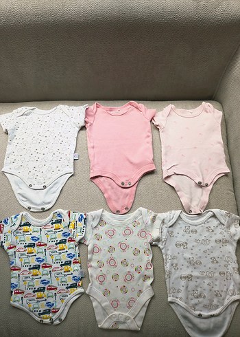 5 alana 1 bedavaPembe Askısız Düğmeli Bebek Body - Görsel 5