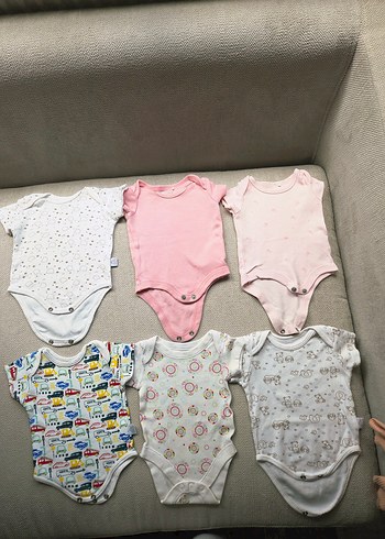 5 alana 1 bedavaPembe Askısız Düğmeli Bebek Body - Görsel 4