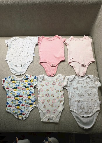 5 alana 1 bedavaPembe Askısız Düğmeli Bebek Body - Görsel 2